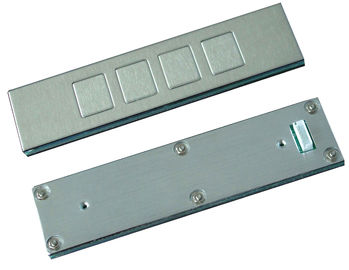 Clavier numérique industriel d'acier inoxydable de bâti de panneau supérieur des clés IP65 4 avec la course courte de 0.45mm